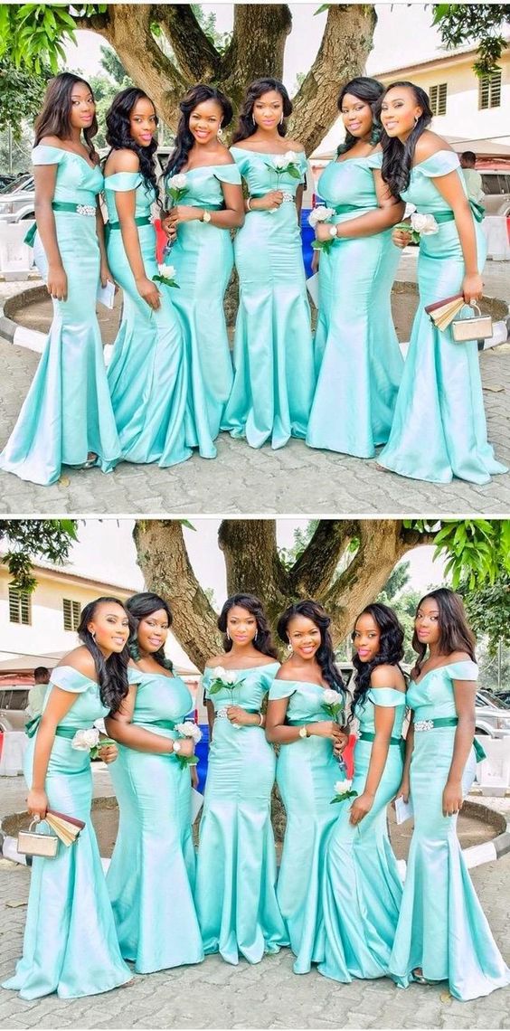 Mermaid Bridesmaid Dresses For Fall Wedding Off The Shoulder